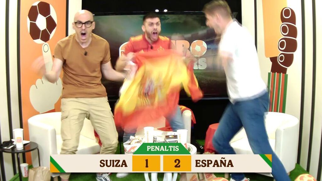Reacción a la tanda de penaltis de Suiza - España