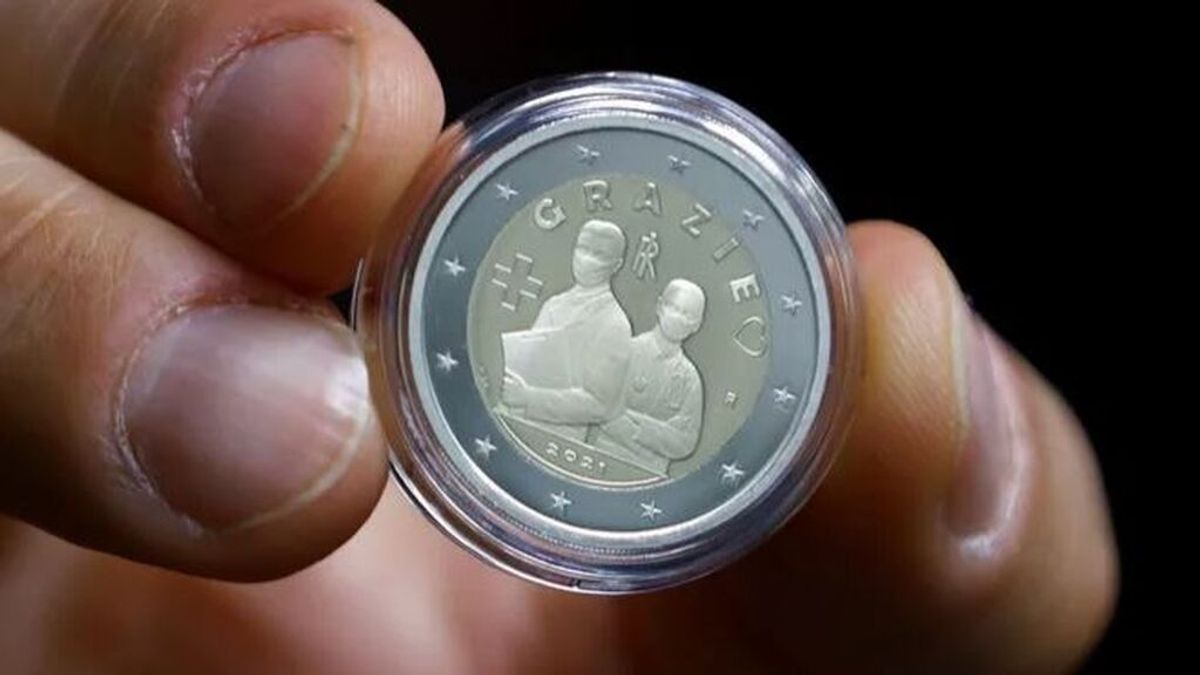 Grazie, la moneda con la que Italia rinde homenaje a los sanitarios que lucharon contra el covid