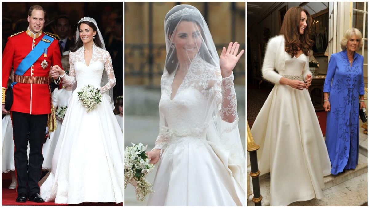 Análisis al detalle de los vestidos de novia de Kate Middleton: de los diseños de Alexander McQueen al guiño a Lady Di e Inglaterra.