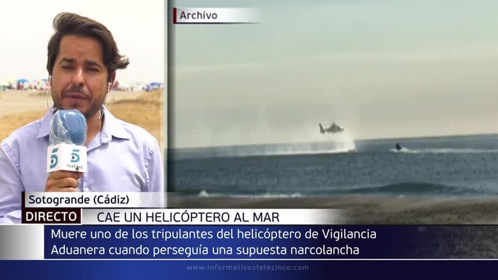 Muere un agente de aduanas en un accidente de helicóptero en el Estrecho: perseguían una narcolancha