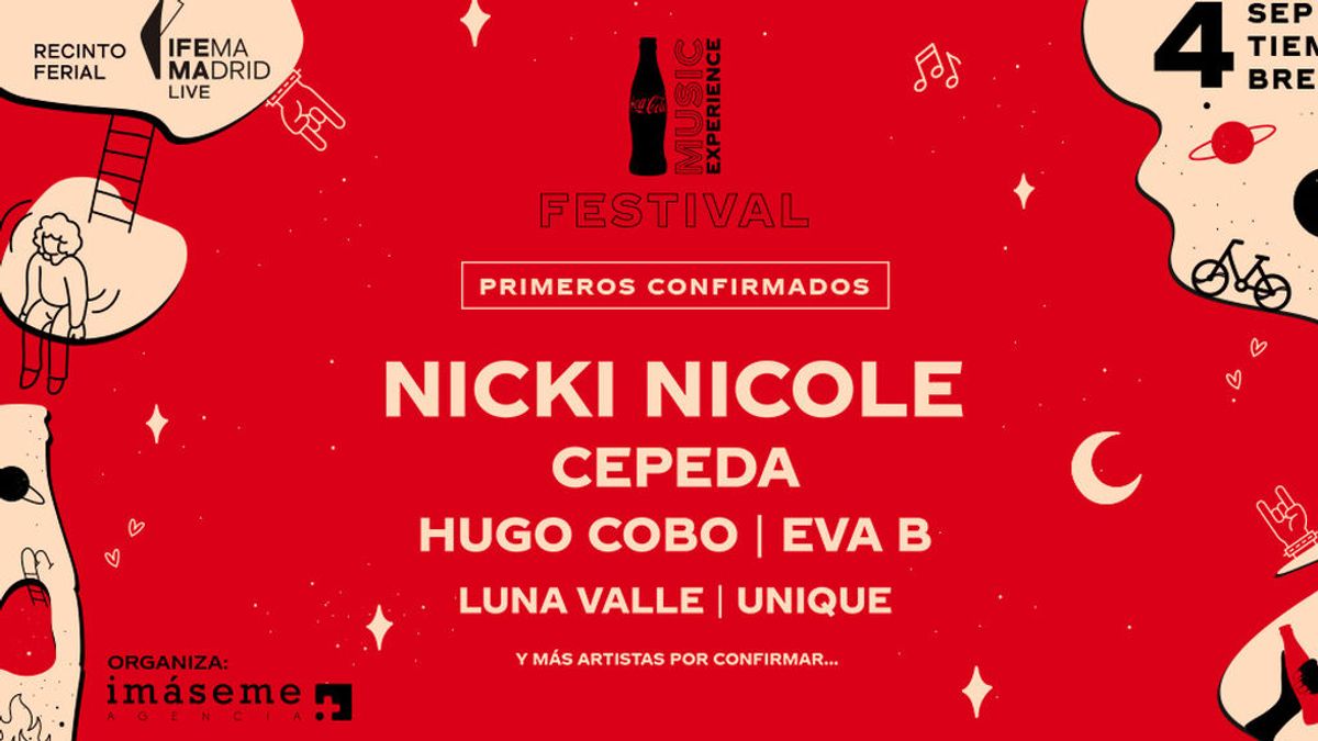 Nicki Nicole, Cepeda, Hugo Cobo, Eva B, Luna Valle y Unique: nuevos artistas confirmados en el Festival Coca-Cola Música Experience