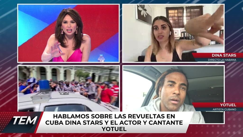 La policía cubana se lleva a Dina Stars en directo Todo es mentira 2021 Programa 628