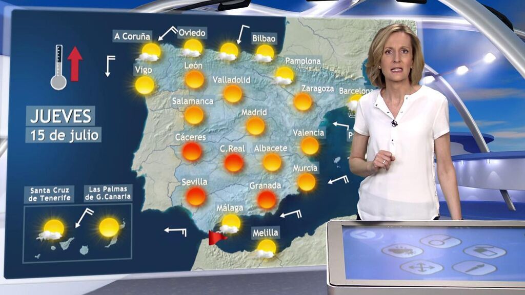 Temperaturas al alza en toda España: el tiempo que va a hacer el jueves