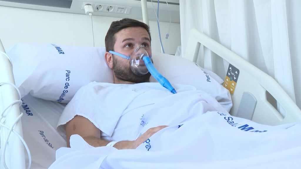 Julio César, ingresado con covid en el Hospital del Mar con 35 años