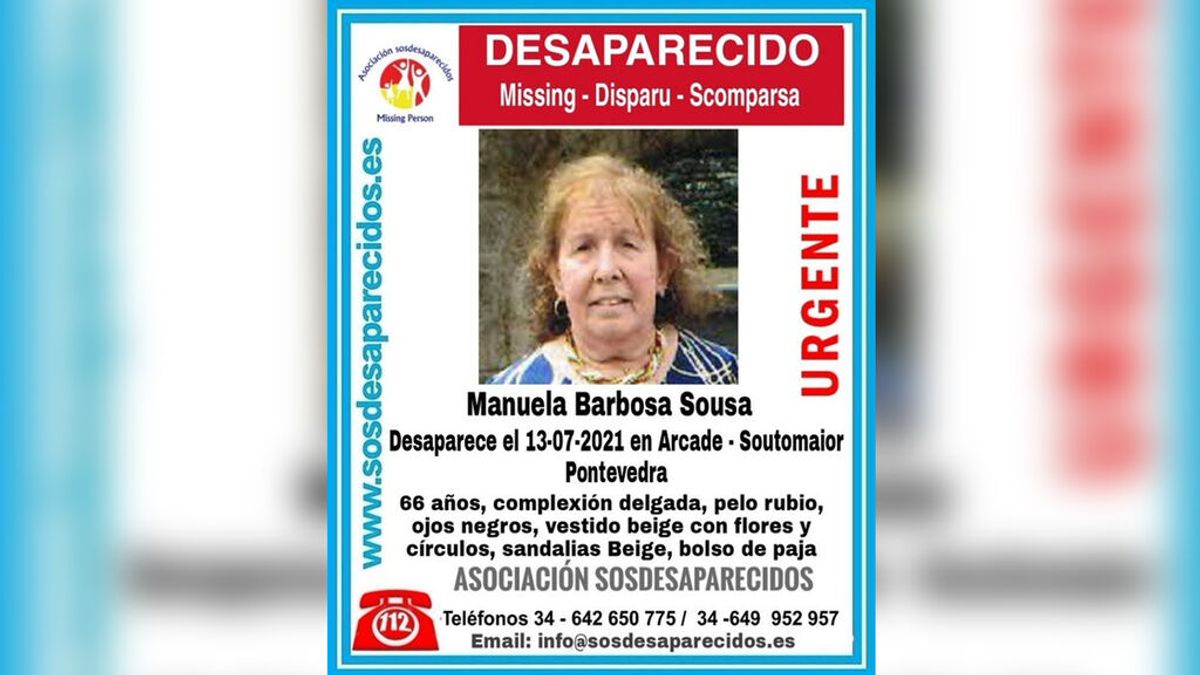 Buscan a Manuela Barbosa Sousa, desaparecida en Redondela, Pontevedra