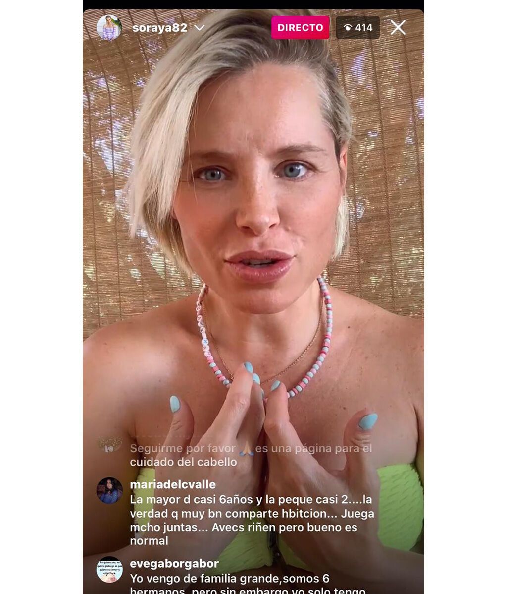 Soraya Arnelas compara sus dos embarazos en un directo de Instagram