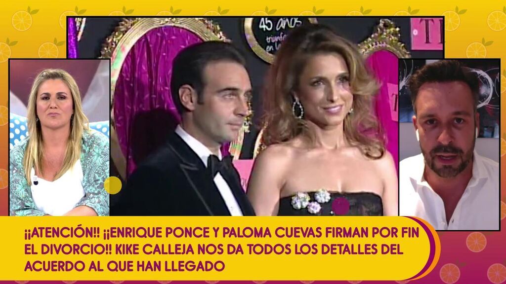 El acuerdo de divorcio de Enrique Ponce y Paloma Cuevas