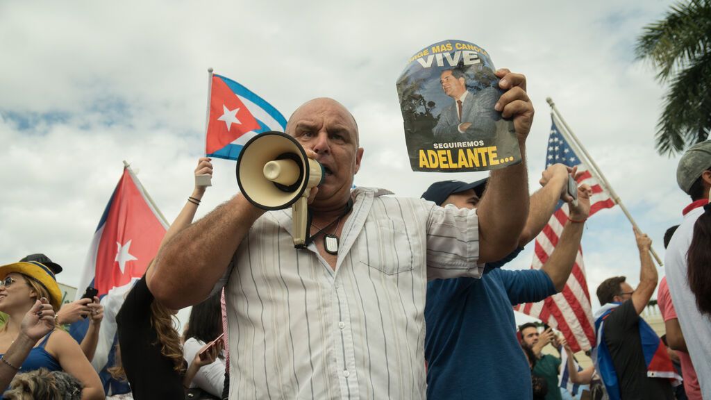 Protestas de la comunidad anticastrista en Miami