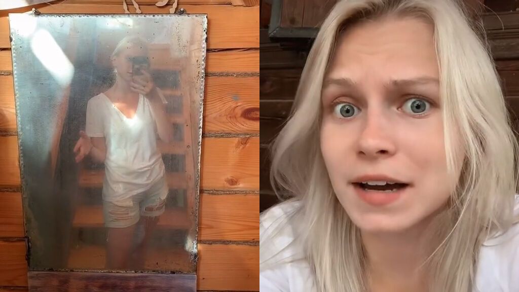 Una tiktoker rusa desmonta un espejo para restaurarlo y descubre un 'tesoro' familiar: "Aquí está nuestro pasado"