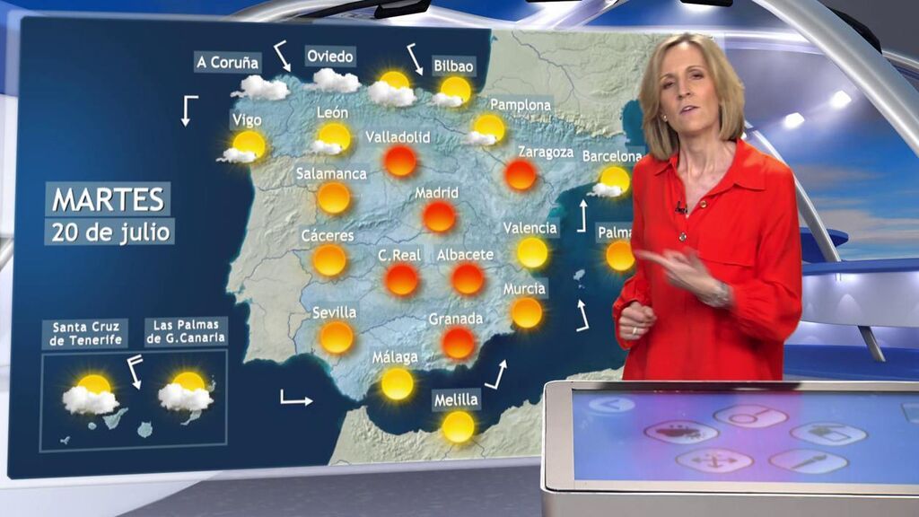 Calor sofocante y tormentas estivales: el tiempo para el martes en España