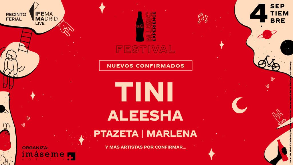 Tini, Aleesha, Ptazeta y Marlena: nuevas artistas confirmadas en el Festival Coca-Cola Music Experience