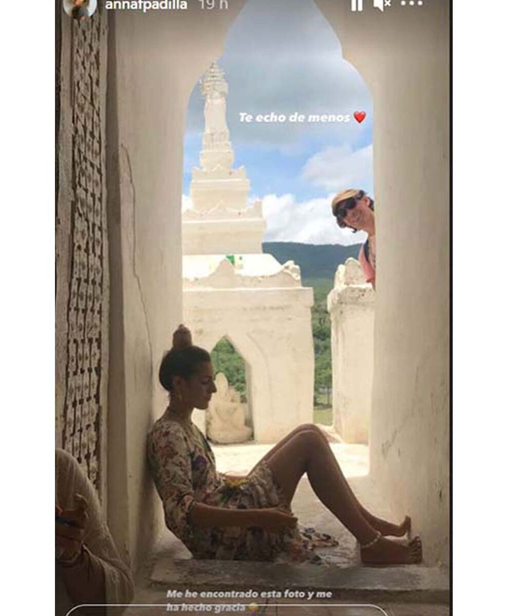 Un entrañable momento de Anna Ferrer junto a Antonio Vidal