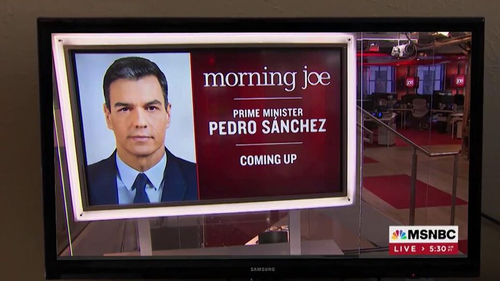 Pedro Sánchez, en una programa de televisión americano