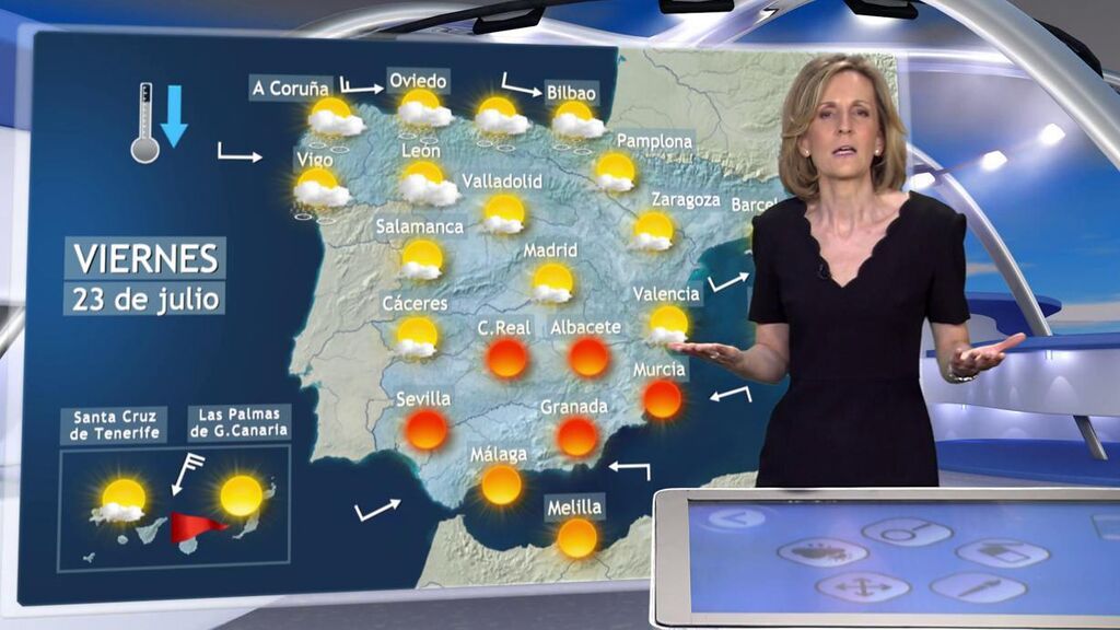 Alivio térmico a la vista por un frente frío: el tiempo que hará el viernes en España