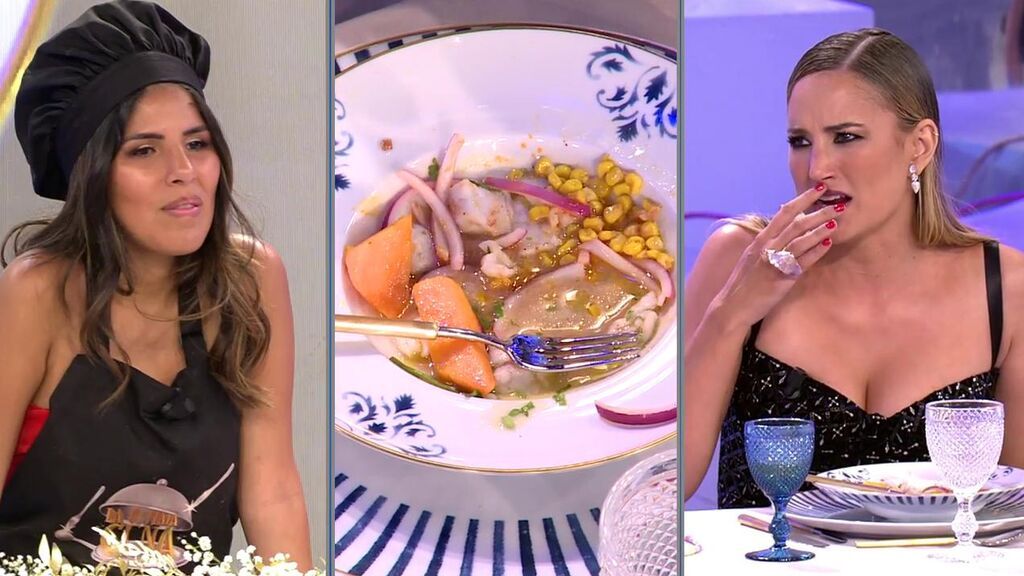 Alguien echa tabasco en el plato de Alba Carrillo: "Esto es mortal de necesidad"