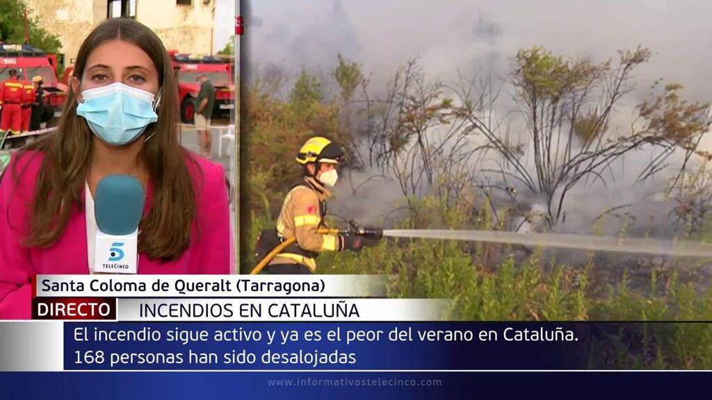 El fuego de Santa Coloma, el peor incendio del verano en Cataluña