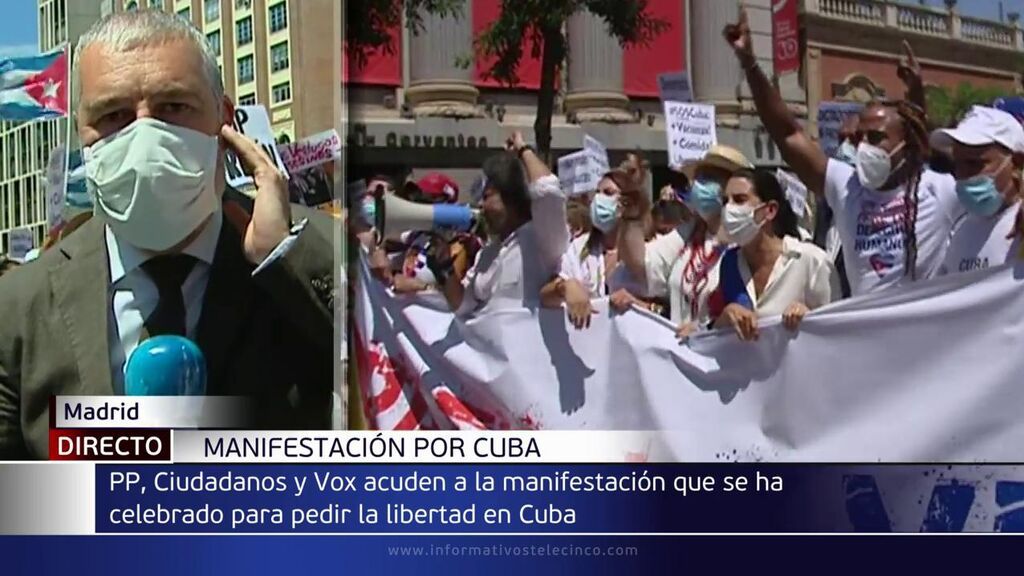 Casado asiste a la 'Marcha por Cuba' en Madrid