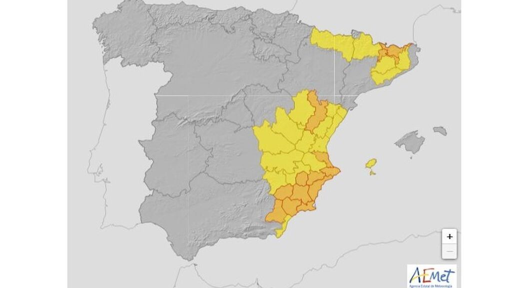 avsiso tormentas lunes