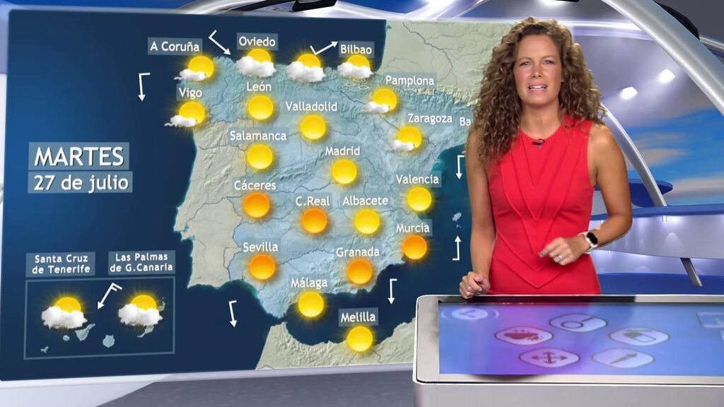 Calma anticiclónica y repunte de las temperaturas: el tiempo para el martes 27 en España