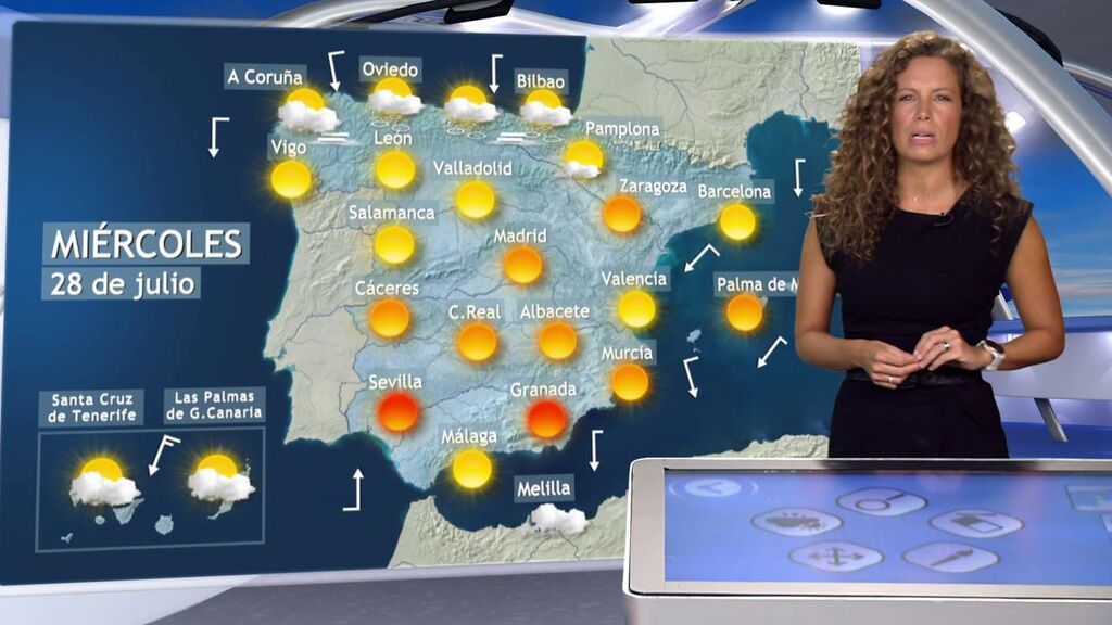 Avisos por calor en al menos tres comunidades: el tiempo que hará el miércoles en España
