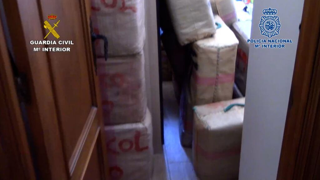 Parte del hachis incautado