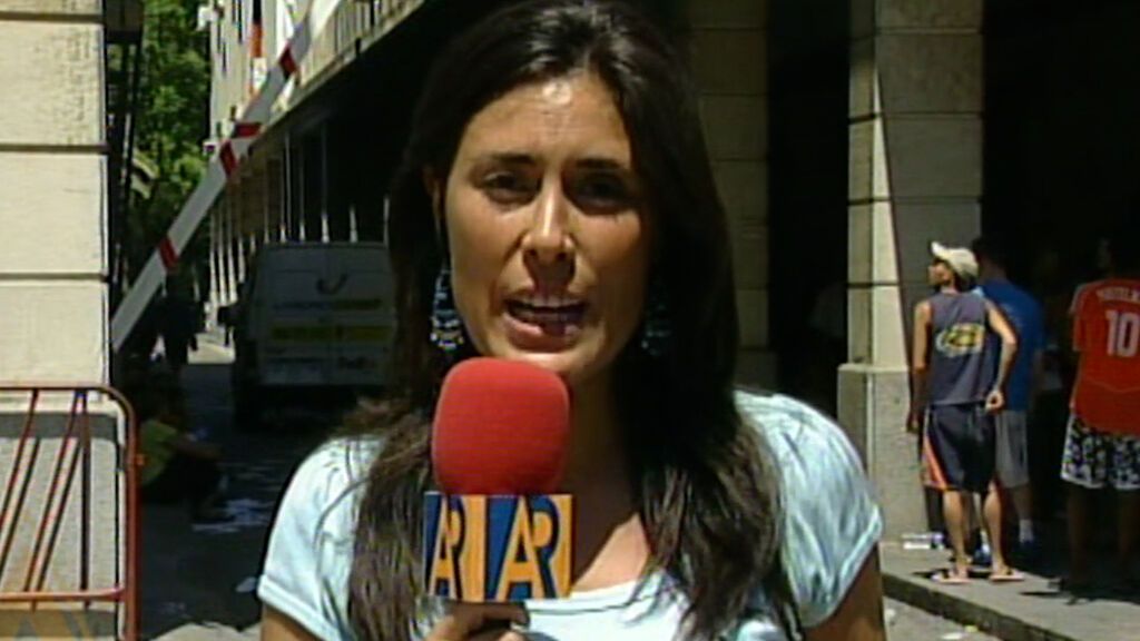 El debut de Isabel Rábago como reportera en Telecinco