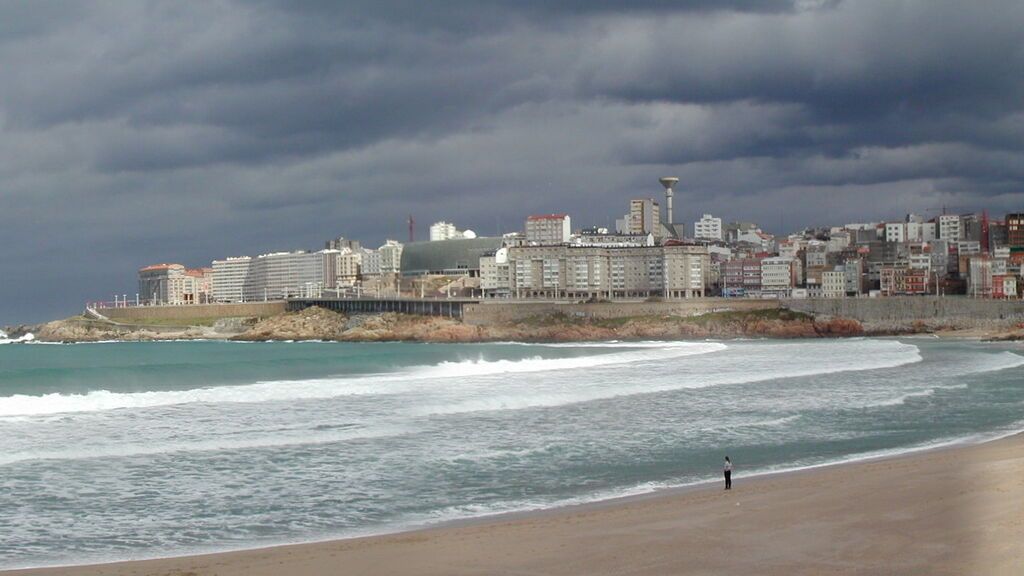 Playa de Orzán, en La Coruña.