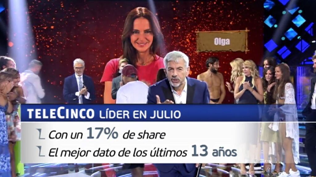 Telecinco, líder en julio con un 17% de share, el mejor dato de los últimos 13 años