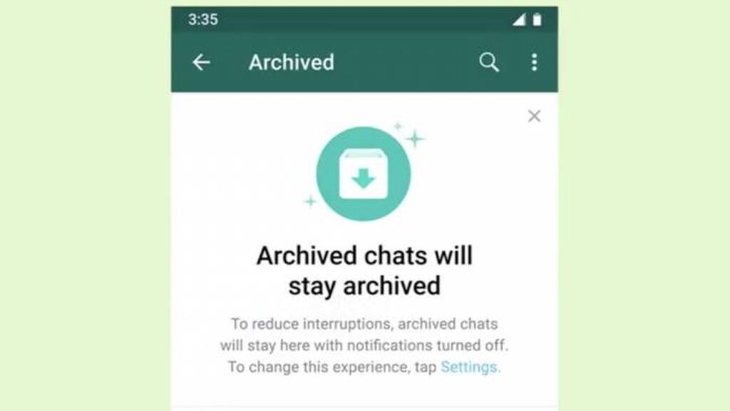 Chats archivados de WhatsApp