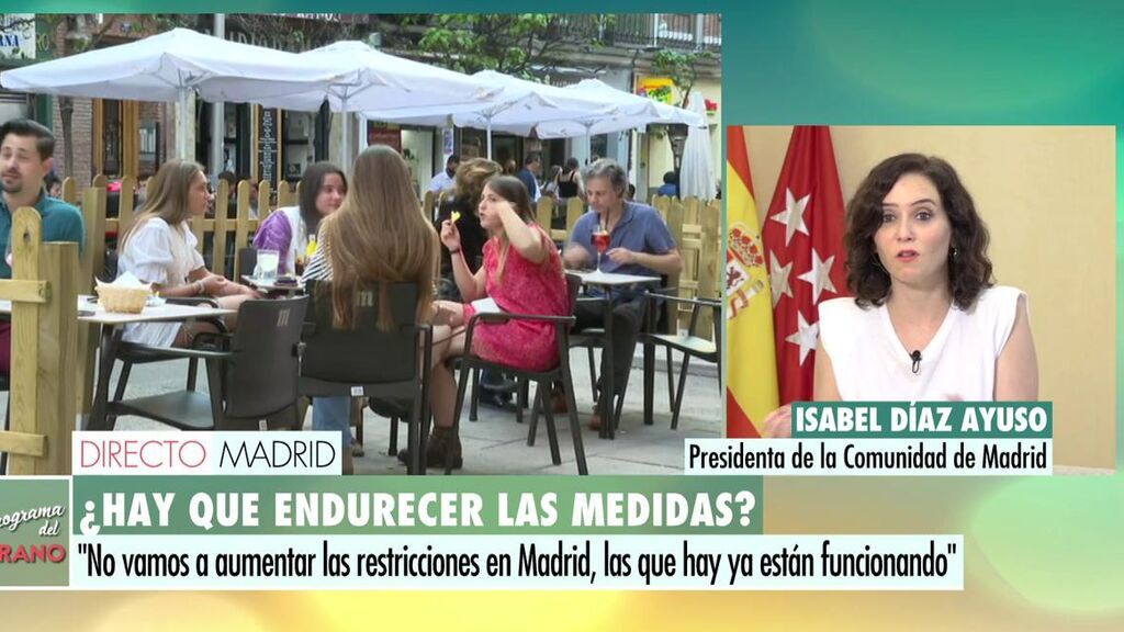 Díaz Ayuso: "Cada vez noto más un sentimiento de agravio que se está creando contra Madrid"