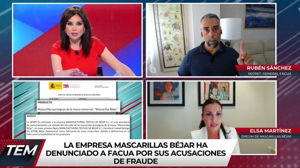 Marta Flich tiene que intervenir en el enfrentamiento entre la directiva de Mascarillas Béjar y FACUA