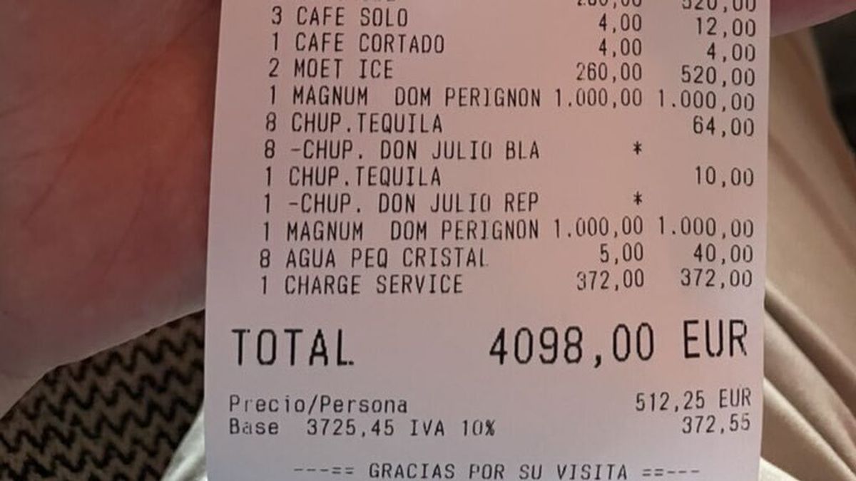 Se gasta 4.000 euros en un restaurante de Marbella y su queja por un comentario del camarero indigna a las redes