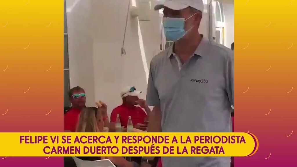 El Rey Felipe gasta una broma a Carmen Duerto