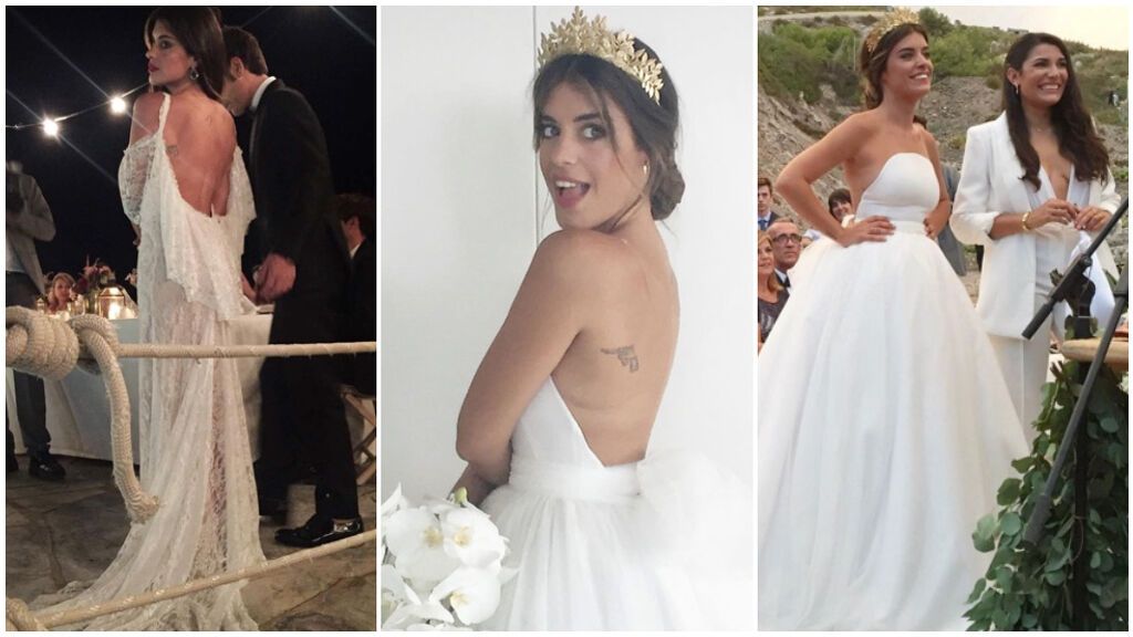 Los dos vestidos de novia de Dulceida con los que triunfó: diseñados por Ze García, con un toque romántico, con tul y escote en la espalda.