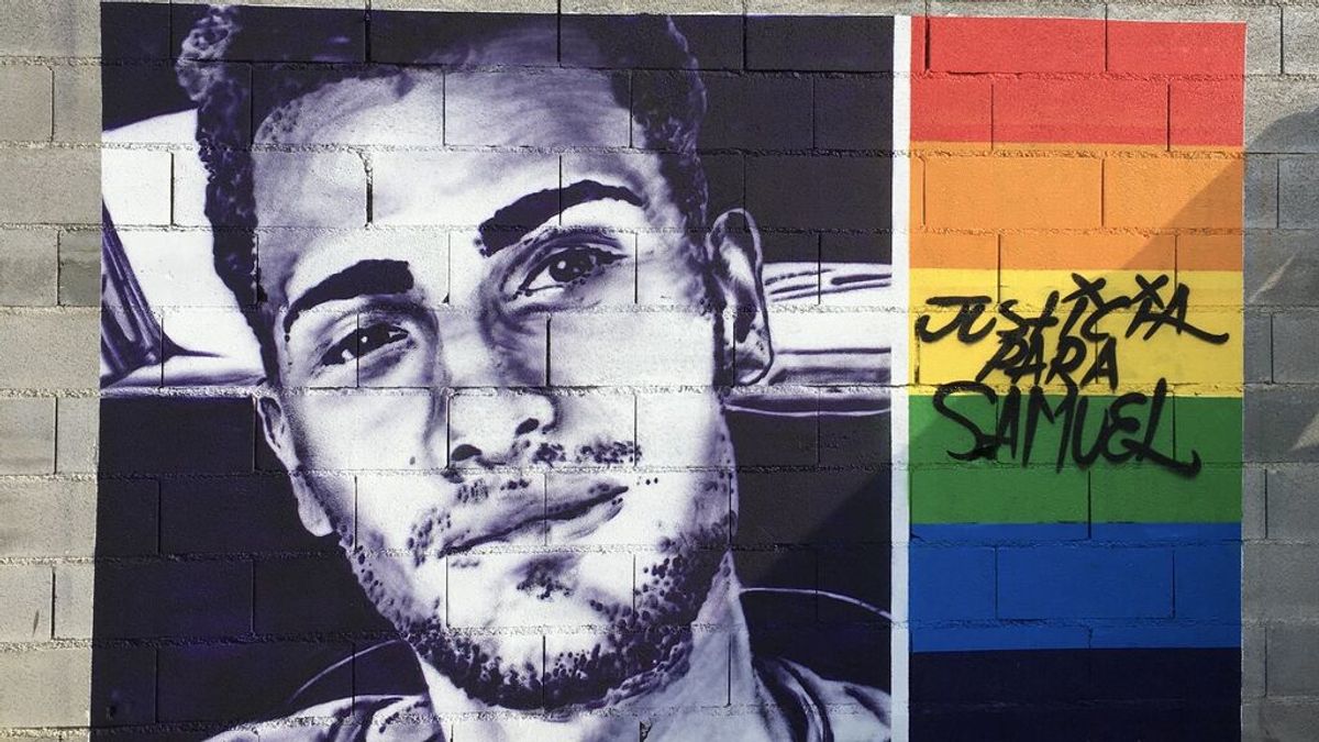El mural, obra de Orde Caos, en recuerdo del joven Samuel El mural, obra de Orde Caos, en recuerdo del joven Samuel