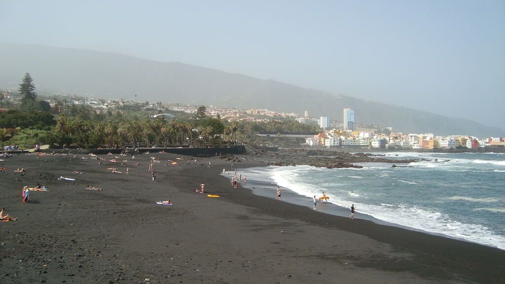 Playa Jardín, en Puerto de la Cruz (Tenerife).