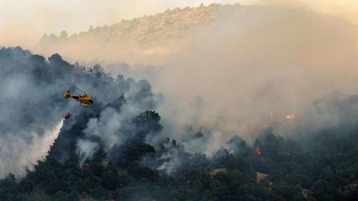 El incendio de El Tiemblo, en Ávila, sigue activo y ha arrasado ya 900 hectáreas El incendio de El Tiemblo, en Ávila, sigue activo y ha arrasado ya 900 hectáreas