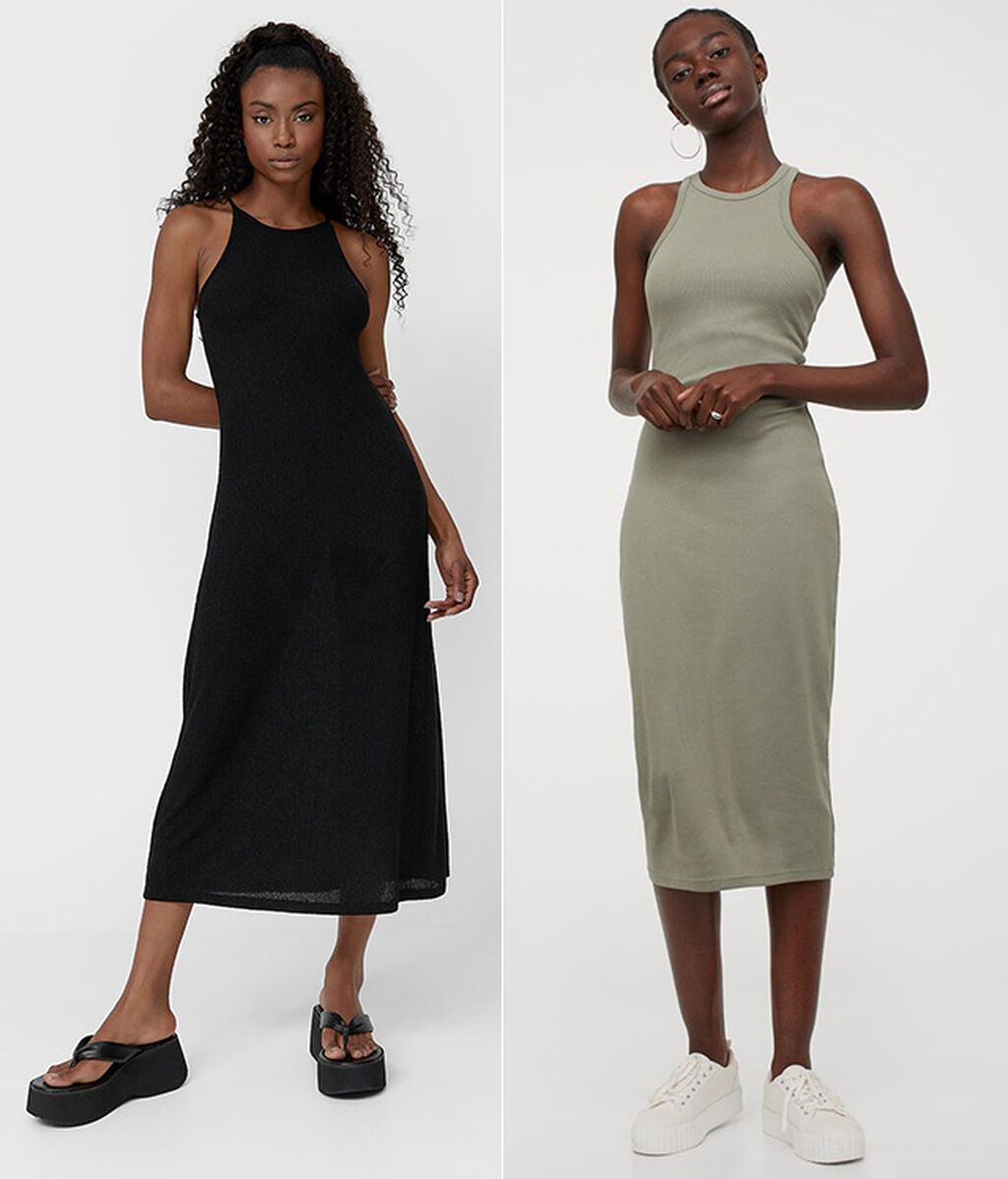 Vestidos de Stradivarius y H & M