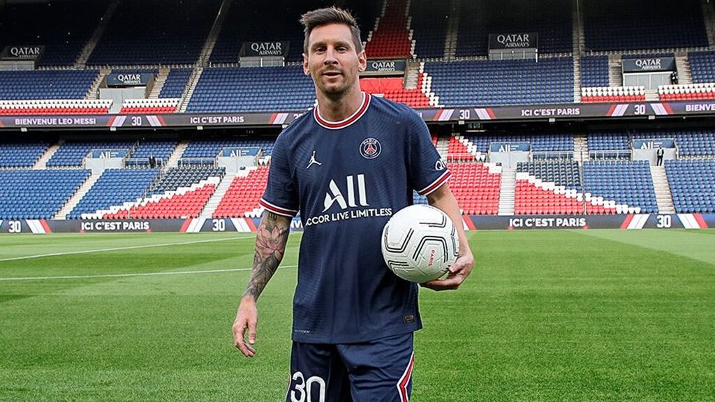 Messi, con la camiseta del PSG.