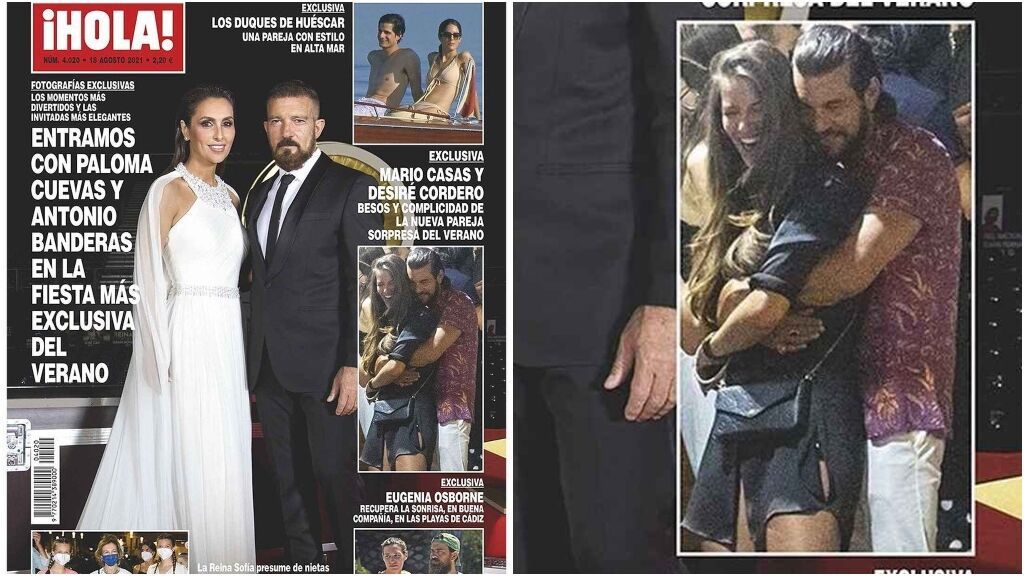 Mario Casas y Desiré Cordero, abrazados disfrutando de la noche madrileña