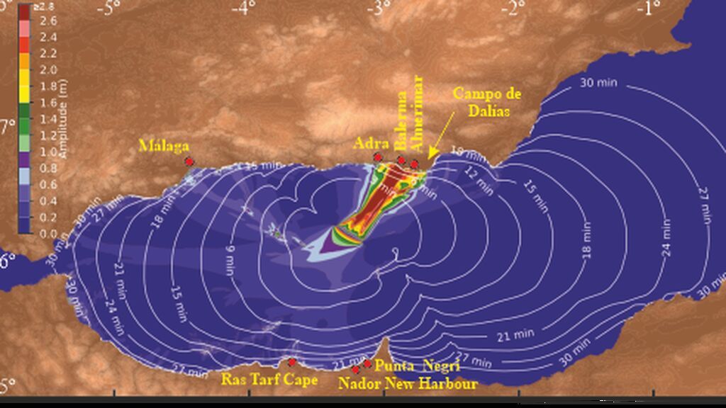 Almería, Granada y Málaga podrían verse afectadas por un tsunami y tener 21 minutos para reaccionar