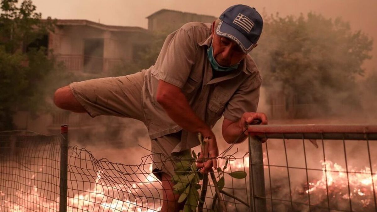 Evacuada una localidad de la isla griega de Eubea por un nuevo incendio Evacuada una localidad de la isla griega de Eubea por un nuevo incendio