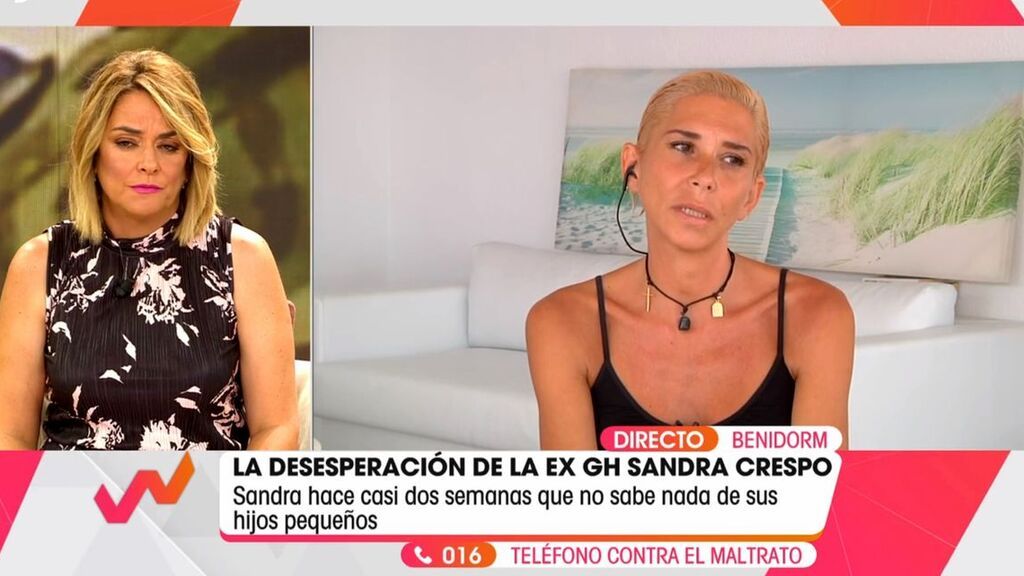 Sandra Crespo pidió ayuda en 'Viva la vida'