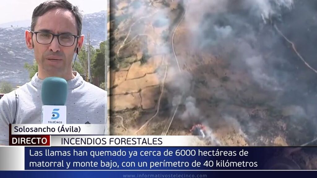 El incendio de Navalacruz obliga a evacuar Riofrío y Sotalbo