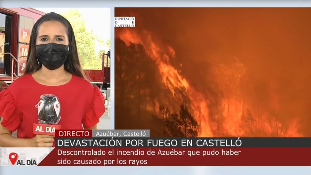 El incendio de Azuébar, en Castellón, obliga a desalojar a los vecinos tras arrasar más de 400 hectáreas