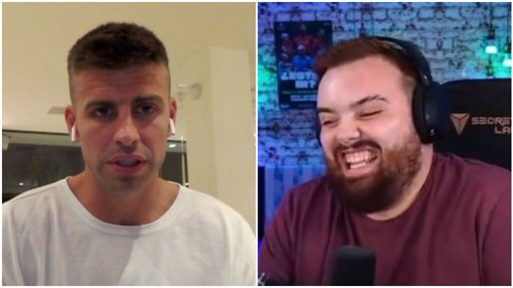 Piqué, en directo en su cuenta de Twitch.