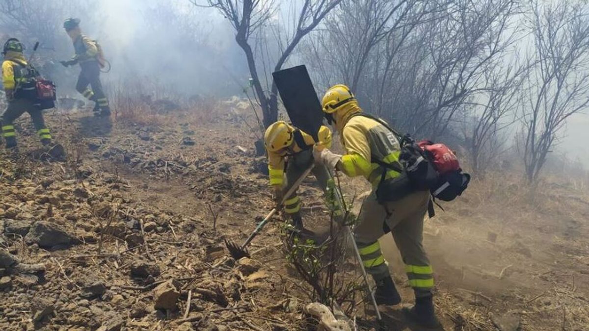 El incendio "descontrolado" en La Palma afecta a varias viviendas y obliga a desalojar a decenas de personas El incendio "descontrolado" en La Palma afecta a varias viviendas y obliga a desalojar a decenas de personas