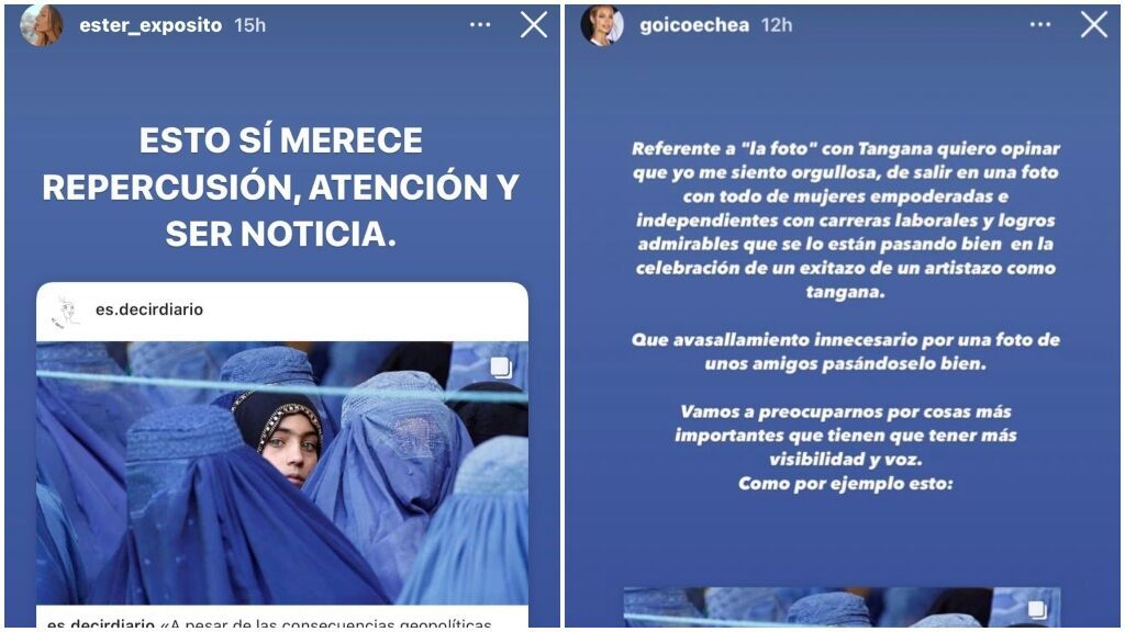 Ester Expósito y Jessica Goicoechea se defienden de la polémica foto de C. Tangana