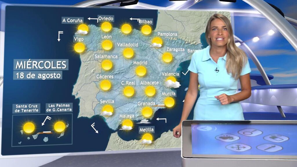 Tormentas vespertinas y descenso térmico: el tiempo que hará el miércoles en España