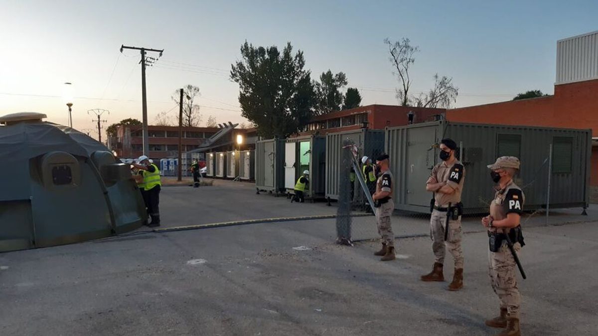Así es el alojamiento provisional que el Ejército ha preparado en Torrejón para los repatriados desde Kabul